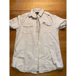 Structure Mens Short Sleeve Button-Up Shirt